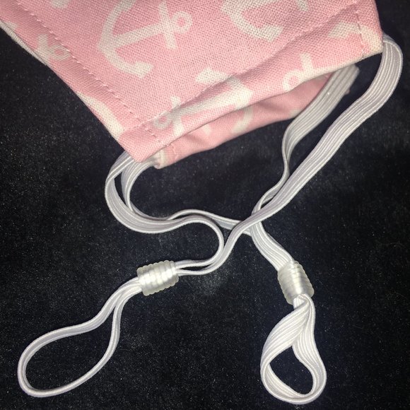 Reusable / Washable Sculpted Mask - Pink Anchor - Picture 3 of 6